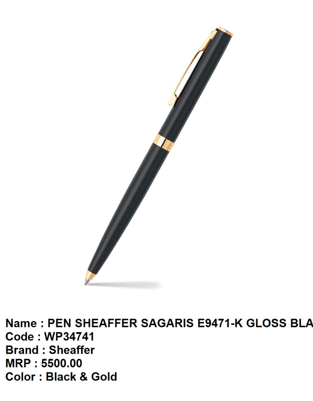 Pen sheaffer sagaris E9471-K gloss black